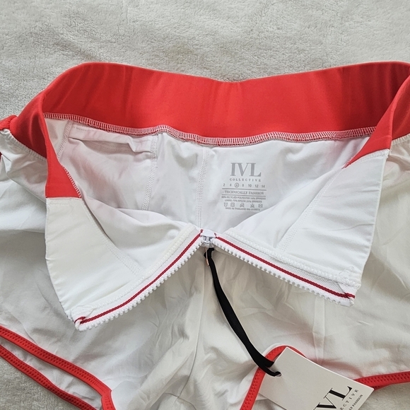 NWT IVL Collective Hydralux Shorts Size 6 White Pink Athletic Running Shorts - Picture 8 of 14